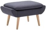 vidaXL Hocker Stoffbezug 73 x 43 x 42 cm Dunkelgrau