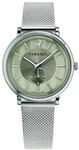 Versace Herrenuhr Analog Quarz mit Edelstahlarmband VBQ060017, beige, Mode