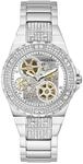 Guess Reveal Damen Armbanduhr, Silber, Edelstahlarmband, 3 bar...