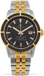 LOUIS XVI Herren-Armbanduhr Majest&eacute; Stahlband Silber Bicolor Gold Schwarz...