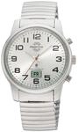 Master Time Funk Quarz Herren Uhr Analog mit digitalem Datum mit Edelstahl...