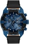 Diesel Spiked Herren 49MM Blaue Edelstahl Uhr, DZ4703