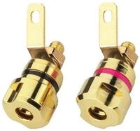 Monacor Anschlussgarnitur HiFi-ger&auml;te &ndash; Verbinder F&auml;den (Gold)