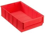 Rote Industriebox 300 B | HxBxT 8,1x18,3x30cm | 3,4 Liter| Sichtlagerkasten,
