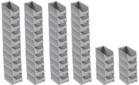 SuperSparSet 48x Graue Sichtlagerbox 3.0 | HxBxT 12,5x14,5x23,5cm | 2,8 Liter 