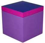 Gift Company Neo, Box, S(13x13x13cm), 3 farbig, dunkelblau/neon lila/lila