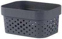 Curver Infinity Dots Xs 1,4 l recycelter Korb, anthrazit, 100% recyceltes...