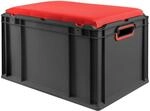 PROREGAL Eurobox NextGen Seat Box Rot | HxBxT 36,5x40x60cm | 65 Liter | Griffe offen