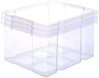 BigDean 3x Stabile Kunststoffbox Eurobox (Dreh Stapelbar) 44x35x24cm passt in