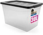 BigDean 30 L Aufbewahrungsbox mit Deckel Budget Line Plastikbox mit Deckel