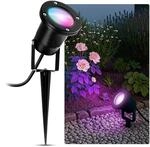 SSC-LUXon KARI Gartenstrahler mit Erdspie&szlig; schwarz IP65 &ndash; Smart WLAN GU10 4W...