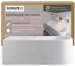 Schulte Badewanne Rio Canto links 180x80 cm, inkl. Fu&szlig;gestell und Ablauf...