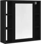 vidaXL Badezimmer-Spiegelschrank Schwarze Eiche 60 x 16 x 60 cm Holzwerkstoff