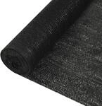 vidaXL Zaunblende Schwarz 1,5x50 m HDPE 195 g/m&sup2;