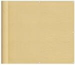 vidaXL Balkon-Sichtschutz Sandfarben 90x600 cm 100% Polyester-Oxford