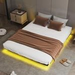 COMHOMA Bettrahmen Metallbett G&auml;stebett Bettgestell aus Metall, mit LED &