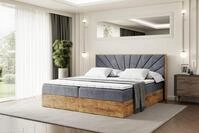 ALTDECOR Boxspringbett mit H3-Matratze Lolli 6-200x200 - Dunkelgrau