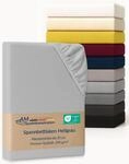 AM Qualit&auml;tsmatratzen Premium Spannbettlaken 80x190cm Baumwolle (200gsm) in...