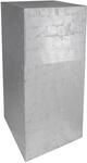 VIVANNO Podest Deko-S&auml;ule Stele Blumenst&auml;nder Fiberglas Silber Hochglanz...