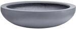 VIVANNO Pflanzschale Blumenschale Dekoschale Fiberglas grau Beton-Design 34x9...