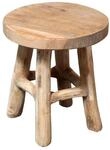 Spetebo Teak Blumenhocker 17 x 15 cm rund - natur / klein - Holz Pflanzen...