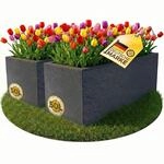 Ondis24 2X Pflanzk&uuml;bel Vulkano, je 50L Pflanzvolumen, rechteckig, Blumenkasten...