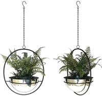 DanDiBo 2er Set Blumenampel Innen Metall Wand H&auml;ngepflanzen 78 cm 96087 L mit...