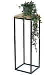 DanDiBo Blumenhocker Metall Holz Schwarz Eckig 70 cm Blumenst&auml;nder...