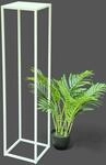 DanDiBo Blumenhocker Metall Wei&szlig; Eckig 100 cm Blumenst&auml;nder Beistelltisch...