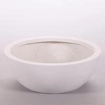 Elegant Einrichten Blumenk&uuml;bel Fiberglas Schale D46xH16cm Perlmutt wei&szlig;.