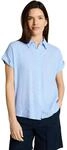 TOM TAILOR Damen 1049799 Bluse, 39908-Fjord Blue Irregular Stripe, 46