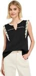 Street One Studio Blusentop mit Split Neck und Embroidery Black 36