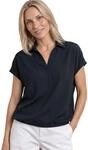 Street One Damen Blusenshirt mit Hemdkragen und Elastiksaum