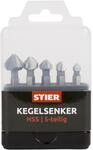 STIER Kegelsenker Set 5-teilig Bit-Schaft 1/4"