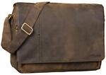 STILORD Vintage Umh&auml;ngetasche Leder gro&szlig; f&uuml;r Herren Damen 15.6 Zoll Laptoptasche