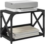 vidaXL Druckerst&auml;nder Schwarz Eichen-Optik 44 x 26 x 31,5 cm, B&uuml;ro,...