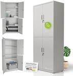 Juskys Aktenschrank aus Metall &ndash; 180x80x40 cm abschlie&szlig;barer B&uuml;roschrank aus