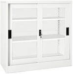 vidaXL Schrank mit Schiebet&uuml;r B&uuml;roschrank Aktenschrank B&uuml;rom&ouml;bel...