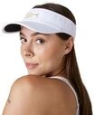 Sportkind Tennis, Running, Golf Sonnen Visor, Weiss/Gold