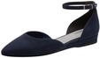 Tamaris Damen Ballerina mit Strap flach, blau, 37 EU