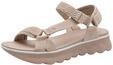 Tamaris Damen Heeled Sandals Textil, beige, 37 EU