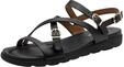 Tamaris Damen Pantolette mit Keilabsatz Leder, schwarz, 36 EU