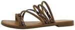 MARCO TOZZI Damen Sandale weiches Feel Me Fu&szlig;bett Modisch, metallic (Bronze
