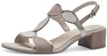 MARCO TOZZI Damen Sandalen mit Absatz mit Verstellbarem Riemen Vegan, Mehrfarbig
