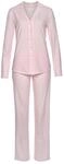 Vivance Dreams by Lascana Damen Damen Pyjama aus weicher Baumwolle im zeitlosen