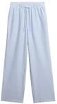 Superdry Damen Gestreifte Hose aus Bio-Baumwolle mit Elastikbund Azurblau...