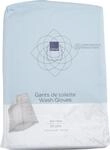 ABENA Waschhandschuh, Molton, 22,5 x 14,8 cm, wei&szlig;, ultraschallversiegelt,