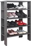 RICOO Schuhregal platzsparend WM040-BG Shoe Rack Schuhschrank mit 4 Ebenen hoch Schuh