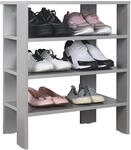 RICOO Schuhregal schmal platzsparend WM039-PL Shoe Rack Schuhschrank mit 3 Ebenen