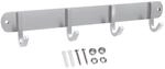 INTIRILIFE Edelstahl Garderobenleiste Modell D - 4 Haken - 30 x 4.7 cm -...